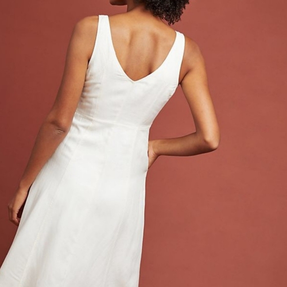 Anthropologie Antigua Button Linen Blend Dress - Picture 5 of 9